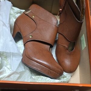 Brown Leather Ankle Boots